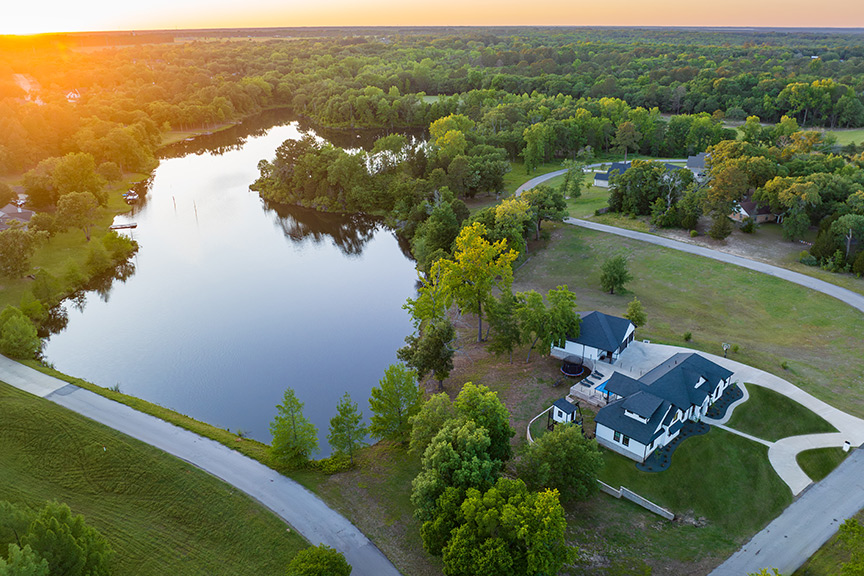 Aereal drone photography by a real estate photographer